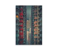 YMXHJJ Exquisite Modern Family Canvas Wall Art Picture Print Photo Album-Modern Cityscape Poster of Hong Kong High - Rise Buildings 20x30inch(50x75cm)