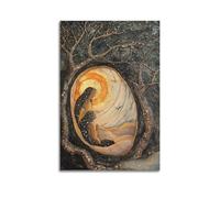 YMXHJJ Exquisite Modern Family Canvas Wall Art Picture Print Photo Album-Watercolor Virgin Mary Poster with Divine Glow And Star - Adorned Robes 20x30inch(50x75cm)