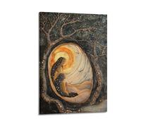 YMXHJJ Exquisite Modern Family Canvas Wall Art Picture Print Photo Album-Watercolor Virgin Mary Poster with Divine Glow And Star - Adorned Robes 08x12inch(20x30cm)