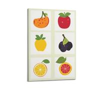 YMXHJJ Minimalist Abstract Canvas Wall Art Prints Picture - Minimalist Fruit Poster with Assorted Colorful Fruits Living Room Decor Artwork Posters 08x12inch(20x30cm)