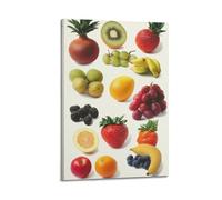 YMXHJJ Minimalist Abstract Canvas Wall Art Prints Picture - Minimalist Fruit Poster with Assorted Fresh Fruits for Decor Living Room Decor Artwork Posters 24x36inch(60x90cm)