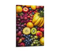 YMXHJJ Minimalist Abstract Canvas Wall Art Prints Picture - Minimalist Fruit Poster with Colorful And Fresh Fruits Living Room Decor Artwork Posters 12x18inch(30x45cm)