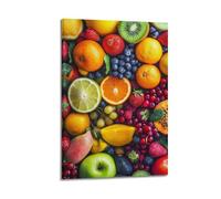 YMXHJJ Minimalist Abstract Canvas Wall Art Prints Picture - Minimalist Fruit Poster with Vibrant And Fresh Fruits Living Room Decor Artwork Posters 08x12inch(20x30cm)