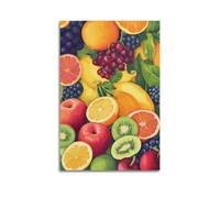 YMXHJJ Minimalist Abstract Canvas Wall Art Prints Picture - Pop Art Fruit Poster with Assorted Fresh Fruits Display Living Room Decor Artwork Posters 20x30inch(50x75cm)