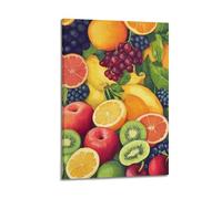 YMXHJJ Minimalist Abstract Canvas Wall Art Prints Picture - Pop Art Fruit Poster with Assorted Fresh Fruits Display Living Room Decor Artwork Posters 20x30inch(50x75cm)