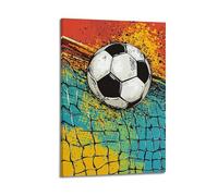 YMXHJJ Minimalist Abstract Canvas Wall Art Prints Picture - Pop Art Soccer Ball Sports Poster for Football Enthusiasts Living Room Decor Artwork Posters 20x30inch(50x75cm)