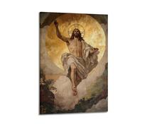 YMXHJJ Minimalist Abstract Canvas Wall Art Prints Picture - Religious Jesus Ascension Poster for Spiritual Inspiration Living Room Decor Artwork Posters 12x18inch(30x45cm)