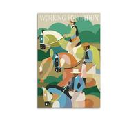YMXHJJ Modern Family Photo Album Posters Canvas Wall Art Home Decor - Geometric Art Animal Poster Working Equitation Riders And Horses Prints Pictures Artwork 20x30inch(50x75cm)