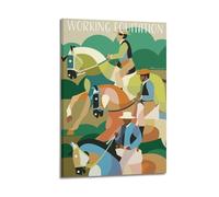 YMXHJJ Modern Family Photo Album Posters Canvas Wall Art Home Decor - Geometric Art Animal Poster Working Equitation Riders And Horses Prints Pictures Artwork 16x24inch(40x60cm)