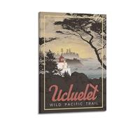 YMXHJJ Modern Family Photo Album Posters Canvas Wall Art Home Decor - Retro Landscape Poster of Ucluelet Wild Pacific Trail Prints Pictures Artwork 24x36inch(60x90cm)