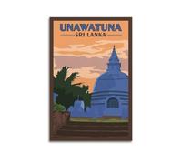 YMXHJJ Modern Family Photo Album Posters Canvas Wall Art Home Decor - Retro Travel Poster of Unawatuna Sri Lanka Landmark Prints Pictures Artwork 24x36inch(60x90cm)