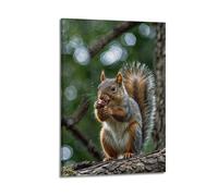 YMXHJJ Poster Frame Canvas Wall Art Prints for Hallway Decor - Animal Branch Eating Squirrel 24x36inch(60x90cm) Picture Frame Artwork