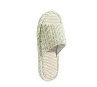 YMXLWHBD Slipper Home Spring And Autumn Couple Four Seasons Non-slip Slippers Cotton Linen Slippers-green-38-39