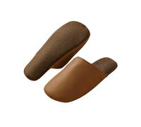 YMXLWHBD Slipper Linen Slippers For Women Indoor Home Breathable Sweat-absorbent Silent Cotton And Slippers-brown-44-45