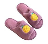 YMXLWHBD Slipper Women's Autumn And Winter Home Wooden Floor Non-slip Soft Bottom Indoor Silent Cotton Slippers-pine -36-37
