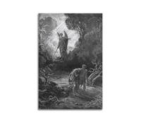 YMXSDIMDS Adam And Eve Driven Out Of Eden by Gustave Dore Painting Poster Decorative Painting Canvas Wall Art Living Rooms Bedroom 12x18inch(30x45cm)