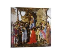 YMXSDIMDS Adoration of The Magi 2 by Sandro Botticelli Painting Poster Wall Art Canvas Prints Hanging Picture Home Decors Idea 24x24inch(60x60cm)