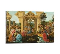 YMXSDIMDS Adoration of The Magi by Sandro Botticelli Painting Poster Wall Art Picture Canvas Prints Bedroom Living Room Decor 16x24inch(40x60cm)