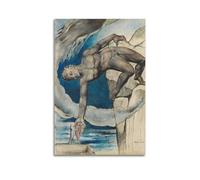 YMXSDIMDS Antaeus Setting Down Dante And Virgil in The Last Circle of Hell by William Blake Painting Poster Canvas And Wall Art Picture Print Modern Family Bedroom Decors 20x30inch(50x75cm)