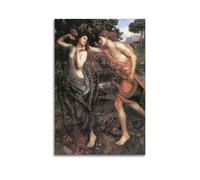 YMXSDIMDS Apollo And Daphne by John William Waterhouse Painting Poster Wall Art Bedroom Prints Home Decor Hanging Picture Canvas 12x18inch(30x45cm)