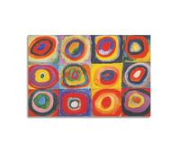 YMXSDIMDS Color Study Squares with Concentric Circles by Wassily Kandinsky Painting Poster Home Decor Wall Art Hanging Picture Print Bedroom Decorative Room Aesthetic 24x36inch(60x90cm)