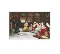 YMXSDIMDS Consulting The Oracle by John William Waterhouse Painting Poster Canvas Wall Art Picture Prints Hanging Photo Idea Decor 24x36inch(60x90cm)