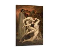 YMXSDIMDS Dante And Virgil in Hell by William Adolphe Bouguereau Painting Poster Art Canvas Decor Wall Print Photo Home Modern Decoratives 12x18inch(30x45cm)