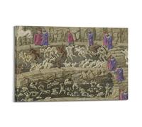 YMXSDIMDS Drawings for Dante´s Divine Comedy 2 by Sandro Botticelli Painting Poster Art Canvas Decor Wall Print Photo Home Modern Decoratives 12x18inch(30x45cm)