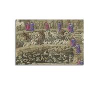 YMXSDIMDS Drawings for Dante´s Divine Comedy 2 by Sandro Botticelli Painting Poster Decorative Painting Canvas Wall Art Living Rooms Bedroom 12x18inch(30x45cm)