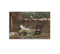 YMXSDIMDS Good Neighbours by John William Waterhouse Painting Poster Decorative Painting Canvas Wall Art Living Rooms Bedroom 12x18inch(30x45cm)