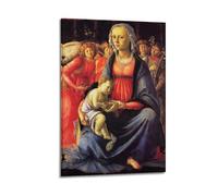 YMXSDIMDS Madonna And Child with Five Angels by Sandro Botticelli Painting Poster Art Canvas Decor Wall Print Photo Home Modern Decoratives 08x12inch(20x30cm)