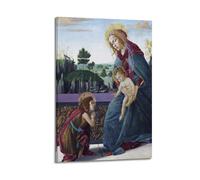 YMXSDIMDS Madonna And Child with Young Saint John The Baptist by Sandro Botticelli Painting Poster Canvas Room Aesthetic Wall Art Prints Home Modern Decor 12x18inch(30x45cm)