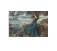 YMXSDIMDS Miranda-The Tempest by John William Waterhouse Painting Poster Canvas Wall Art Picture Prints Hanging Photo Idea Decor 24x36inch(60x90cm)