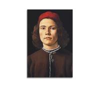 YMXSDIMDS Portrait of A Young Man by Sandro Botticelli Painting Poster Art Canvas Decor Wall Print Photo Home Modern Decoratives 08x12inch(20x30cm)