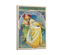 YMXSDIMDS Princess Hyacinth by Alphonse Mucha Painting Poster Canvas Wall Art Decorative Picture Prints Modern Decor 24x36inch(60x90cm)