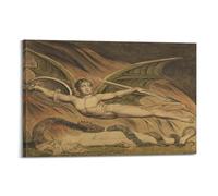 YMXSDIMDS Satan Exulting over Eve by William Blake Painting Poster Home Decor Wall Art Hanging Picture Print Bedroom Decorative Room Aesthetic 16x24inch(40x60cm)