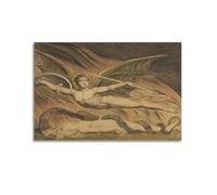 YMXSDIMDS Satan Exulting over Eve by William Blake Painting Poster Wall Art Picture Canvas Prints Bedroom Living Room Decor 20x30inch(50x75cm)