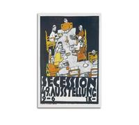 YMXSDIMDS Secession. 49 Exhibition by Egon Schiele Painting Poster Canvas Wall Art Scroll Picture Print Living Room Walls Decor Homes 12x18inch(30x45cm)