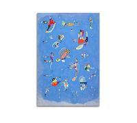 YMXSDIMDS Sky Blue by Wassily Kandinsky Painting Poster Wall Art Scroll Canvas Picture Living Room Decor Home 08x12inch(20x30cm)