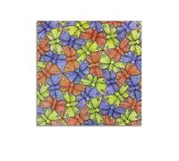 YMXSDIMDS Symmetry Watercolor 70 Butterfly by M.C. Escher Painting Poster Art Print Wall Photo Paint Hanging Picture Family Bedroom Decor 24x24inch(60x60cm)