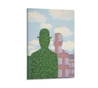 YMXSDIMDS The Drums of Death by Rene Magritte Painting Poster Wall Art Scroll Canvas Picture Living Room Decor Home 12x18inch(30x45cm)