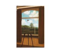 YMXSDIMDS The Human Condition by Rene Magritte Painting Poster Art Canvas Decor Wall Print Photo Home Modern Decoratives 12x18inch(30x45cm)