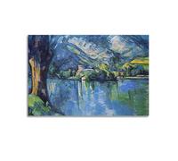 YMXSDIMDS The Lake at Annecy by Paul Cezanne Painting Poster Wall Art Bedroom Prints Home Decor Hanging Picture Canvas 12x18inch(30x45cm)