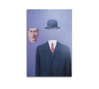 YMXSDIMDS The Pilgrim by Rene Magritte Painting Poster Canvas Wall Art Scroll Picture Print Living Room Walls Decor Homes 20x30inch(50x75cm)