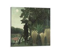 YMXSDIMDS The Snake Charmer 1907 by Henri Rousseau Painting Poster Picture Canvas Wall Paint Arts Decor Modern Home Artworks 28x28inch(70x70cm)