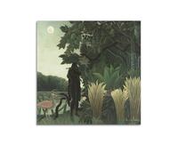 YMXSDIMDS The Snake Charmer 1907 by Henri Rousseau Painting Poster Picture Print Wall Art Canvas Decor Homes Decorative 28x28inch(70x70cm)