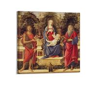 YMXSDIMDS The Triumph of Mordecai by Sandro Botticelli Painting Poster Wall Art Picture Canvas Prints Bedroom Living Room Decor 12x12inch(30x30cm)