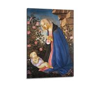 YMXSDIMDS The Virgin Adoring The Sleeping Christ Child by Sandro Botticelli Painting Poster Canvas Room Aesthetic Wall Art Prints Home Modern Decor 20x30inch(50x75cm)