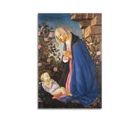 YMXSDIMDS The Virgin Adoring The Sleeping Christ Child by Sandro Botticelli Painting Poster Home Decor Wall Art Hanging Picture Print Bedroom Decorative Room Aesthetic 24x36inch(60x90cm)