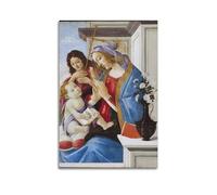 YMXSDIMDS Virgin And Child with Saint John The Baptist 2 by Sandro Botticelli Painting Poster Canvas Wall Art Scroll Picture Print Living Room Walls Decor Homes 20x30inch(50x75cm)
